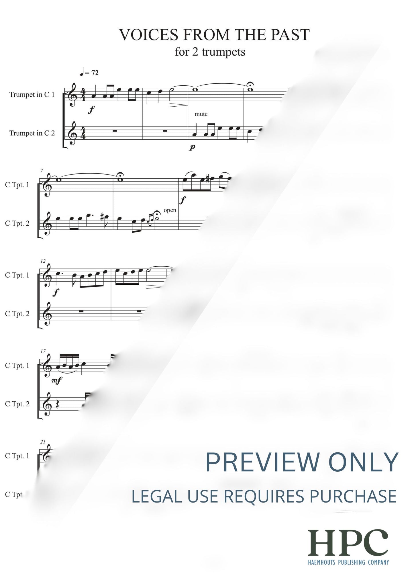 VOICES FROM THE PAST - for 2 Trumpets