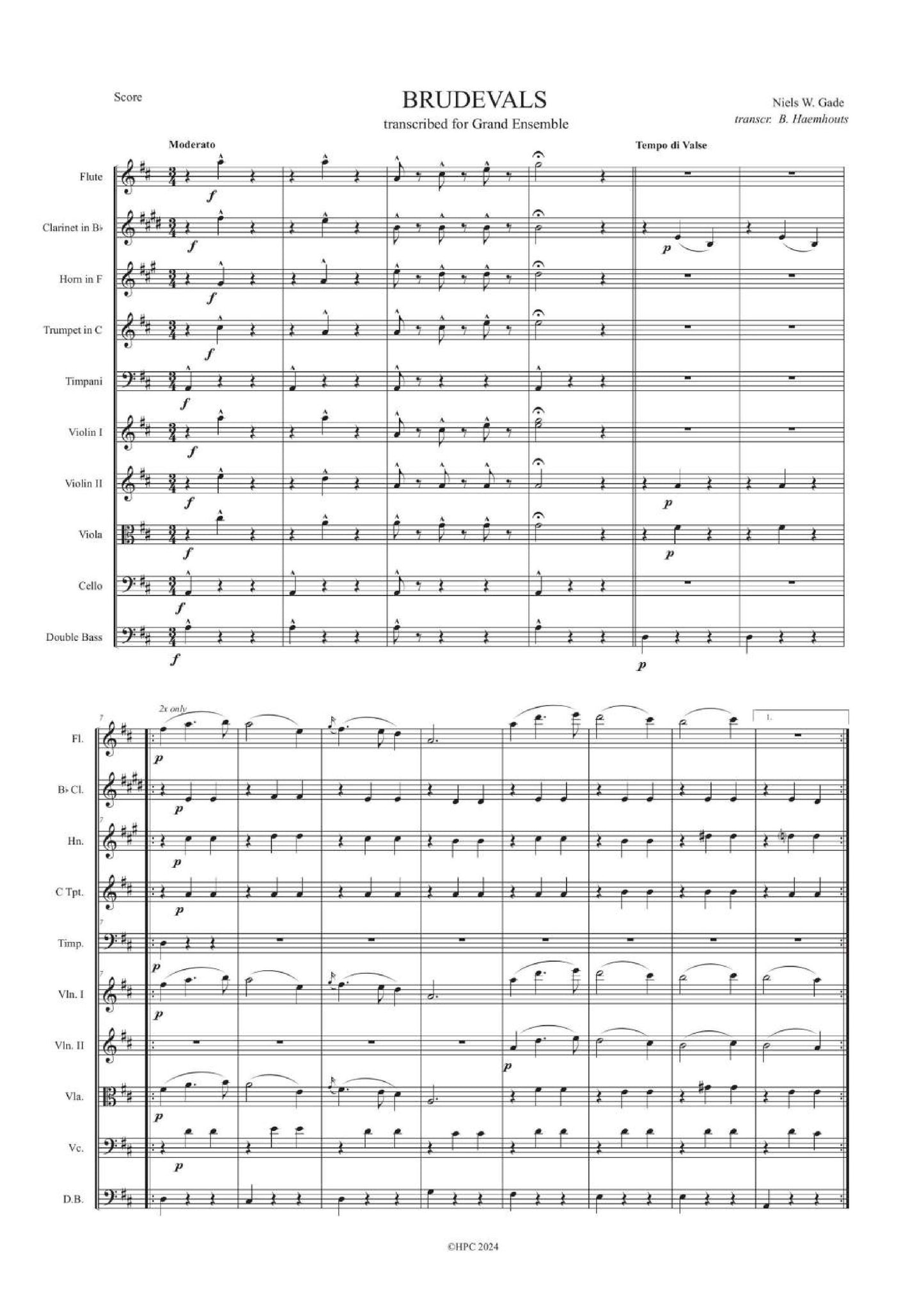 BRUDEVALS - transcribed for Grand Ensemble
