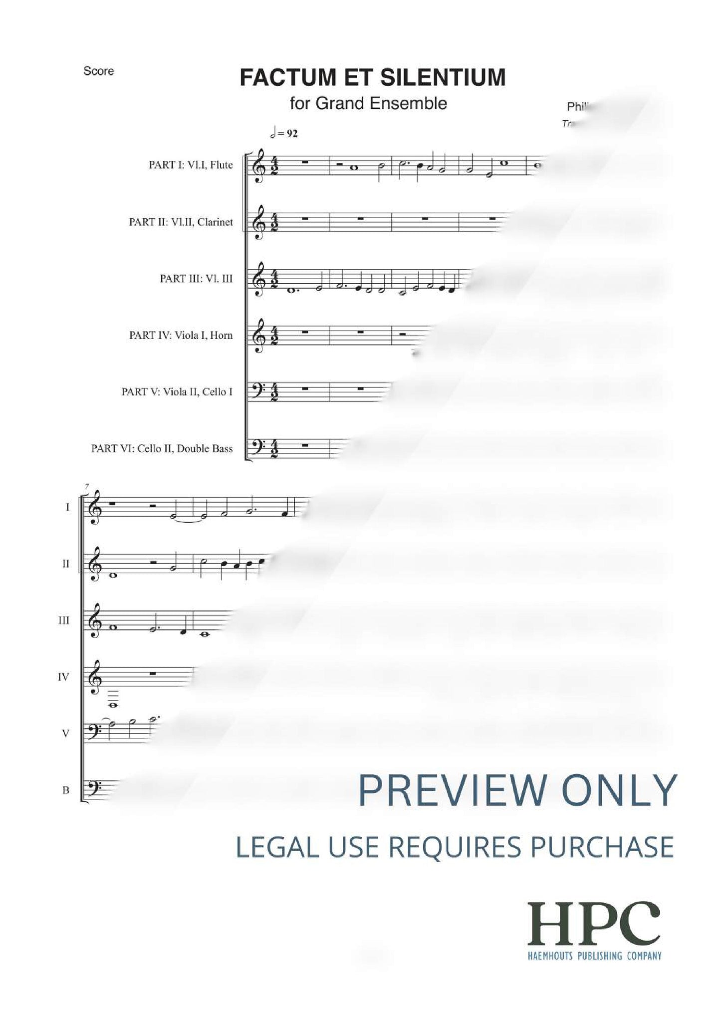 FACTUM ET SILENTIUM – for Grand Ensemble
