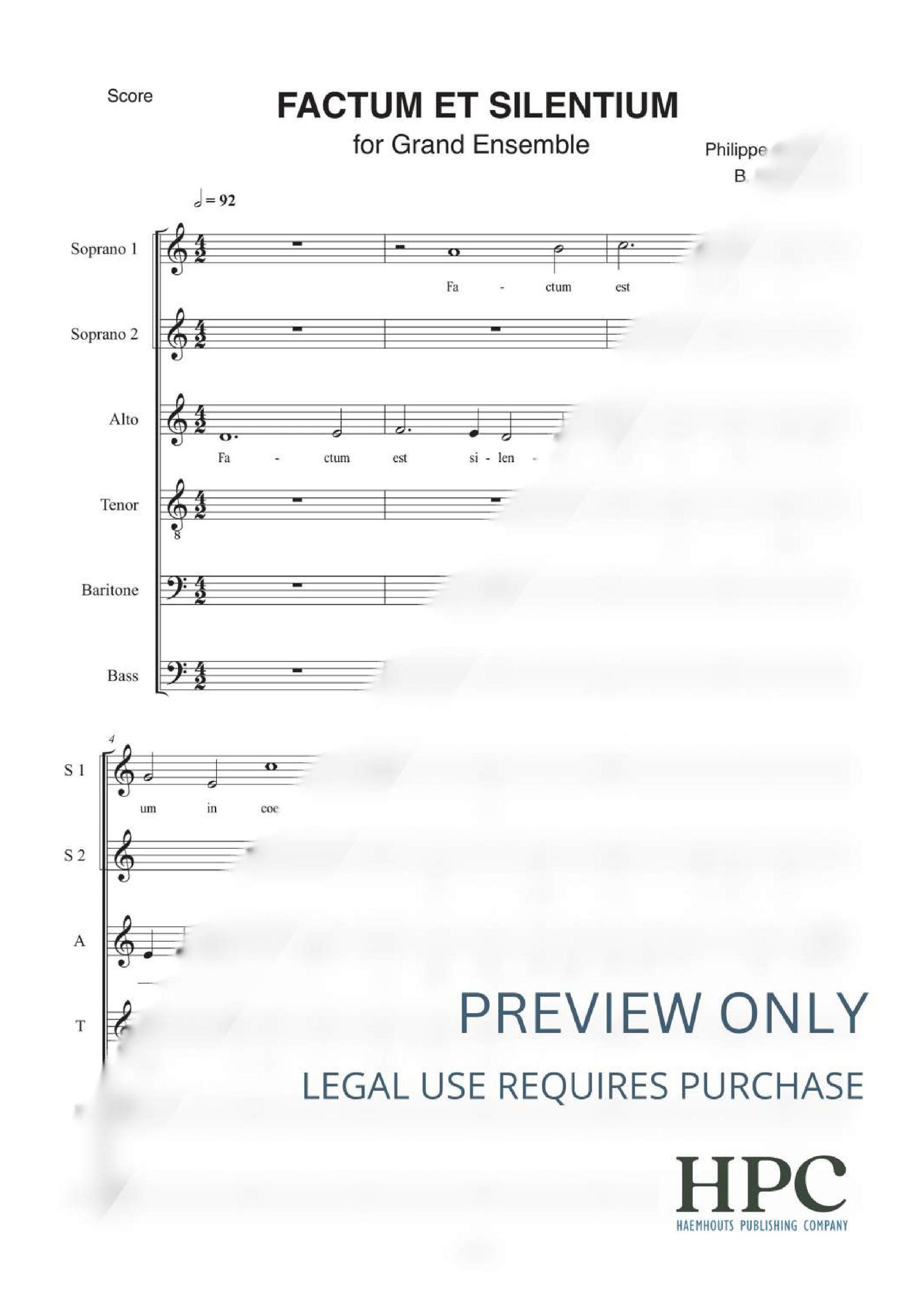 FACTUM ET SILENTIUM – for Vocal Ensemble