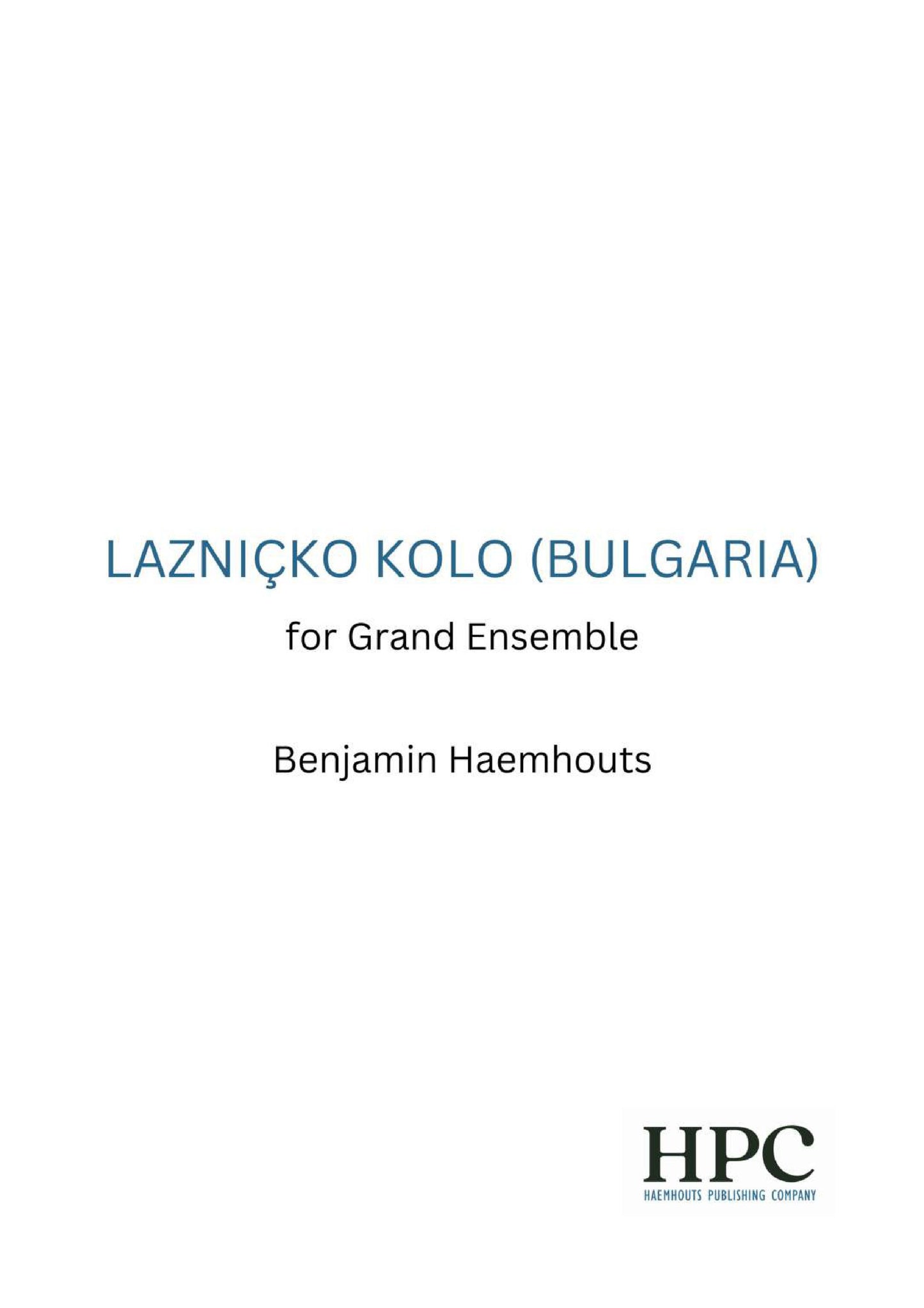 LAZNIÇKO KOLO (BULGARIA) – for Grand Ensemble