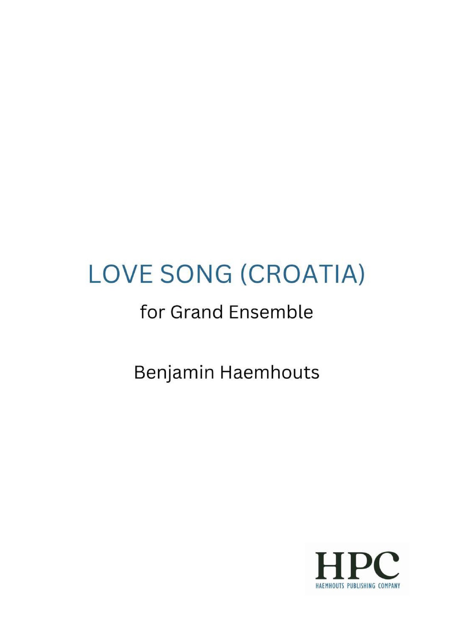 LOVE SONG (CROATIA) – for Grand Ensemble