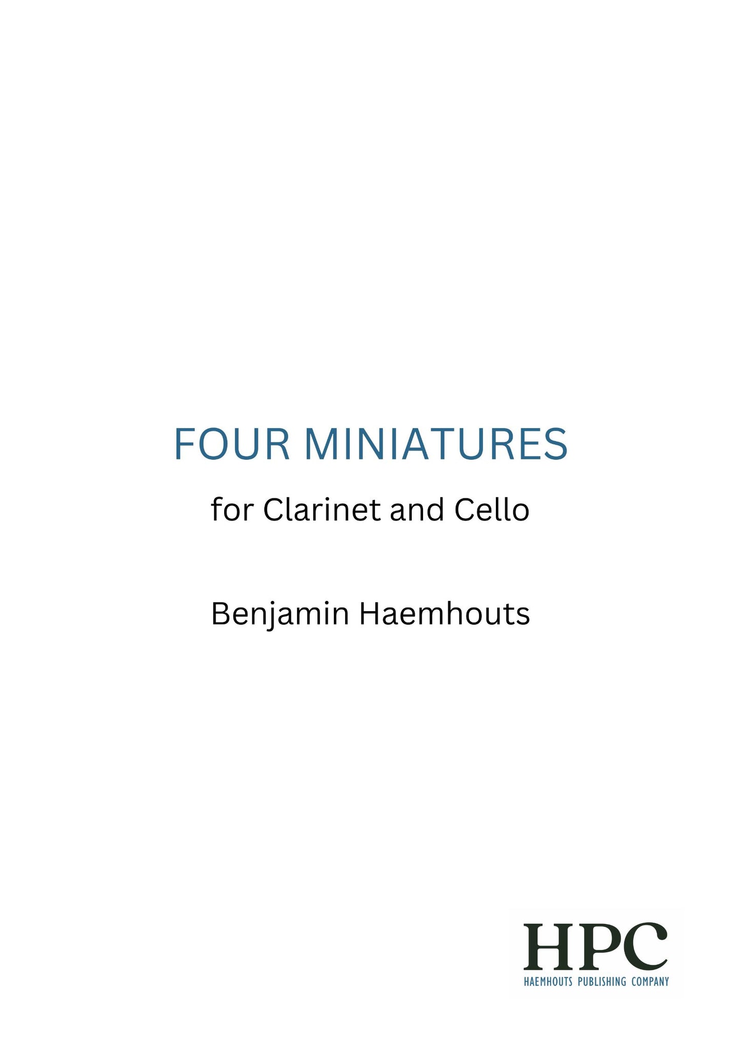 FOUR MINIATURES - for Clarinet and Cello