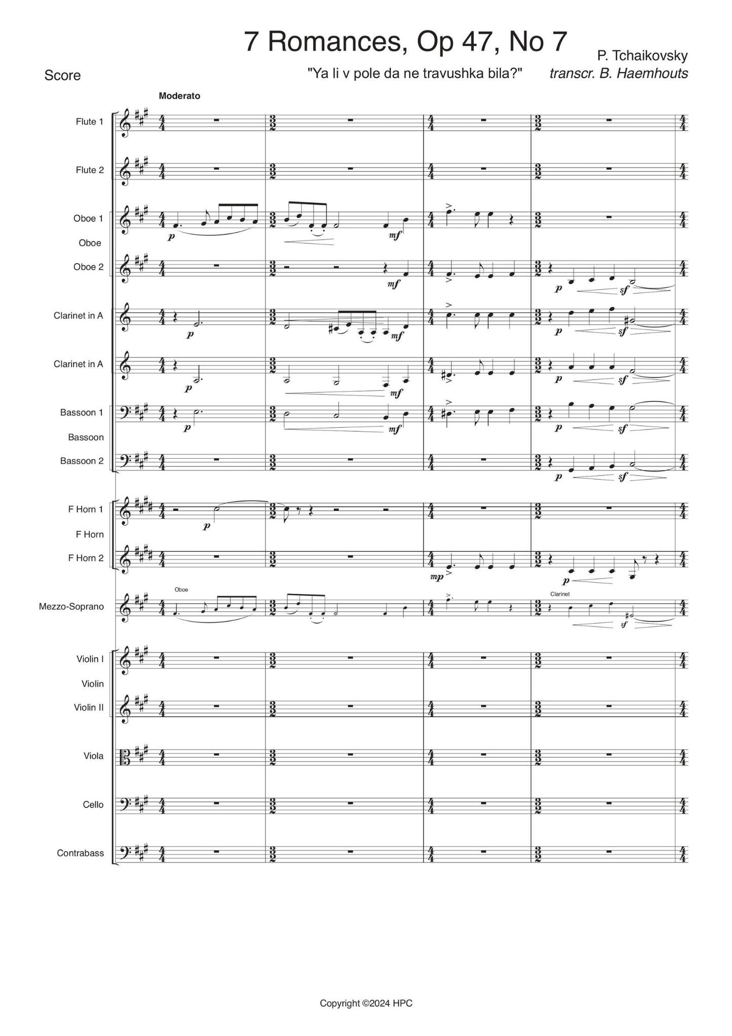 7 ROMANCES, nr. 7, op.47 -  Ya Li V Pole Da Ne Travushka Byla