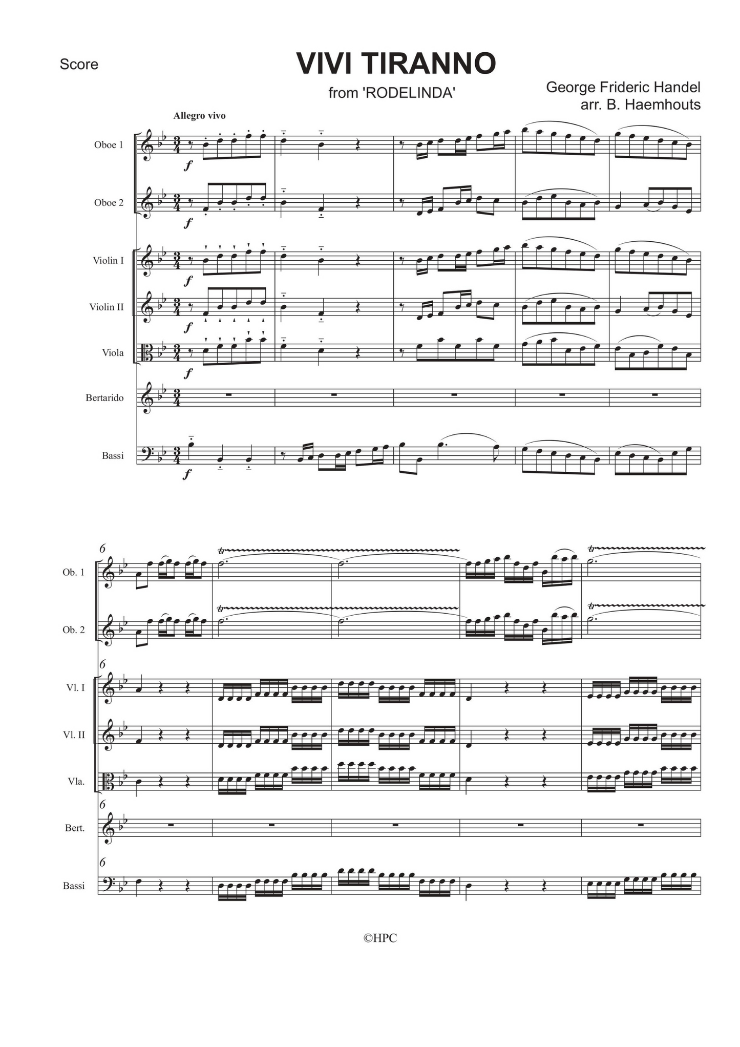 VIVI TIRANNO - from Rodelinda