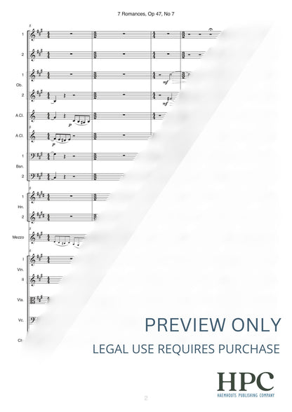 7 ROMANCES, nr. 7, op.47 -  Ya Li V Pole Da Ne Travushka Byla
