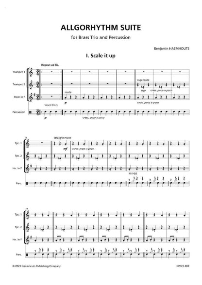 ALLGORHYTHM SUITE - for Brass Trio and Percussion