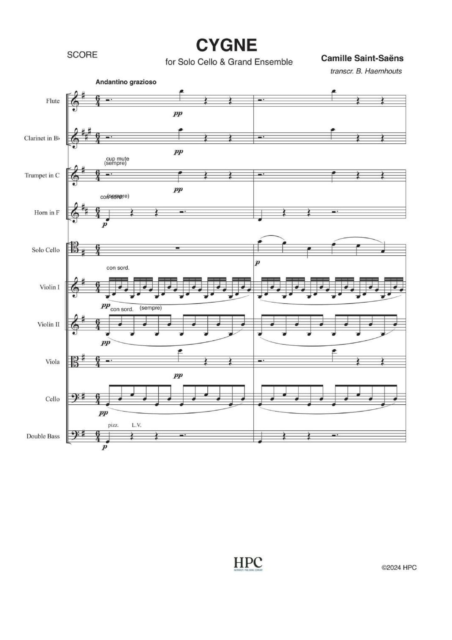 CYGNE – for Solo Violoncello and Grand Ensemble