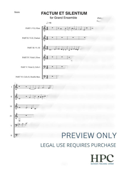 FACTUM ET SILENTIUM – for Grand Ensemble