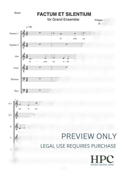 FACTUM ET SILENTIUM – for Vocal Ensemble