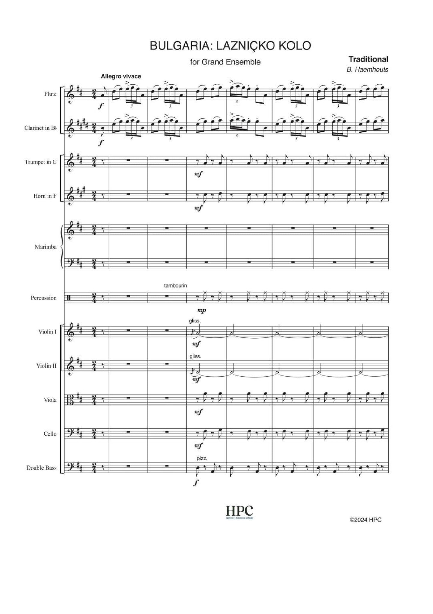 LAZNIÇKO KOLO (BULGARIA) – for Grand Ensemble