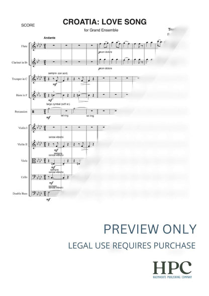 LOVE SONG (CROATIA) – for Grand Ensemble