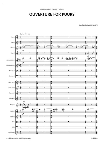 OUVERTURE FOR PUURS – dedicated to Steven Defoor