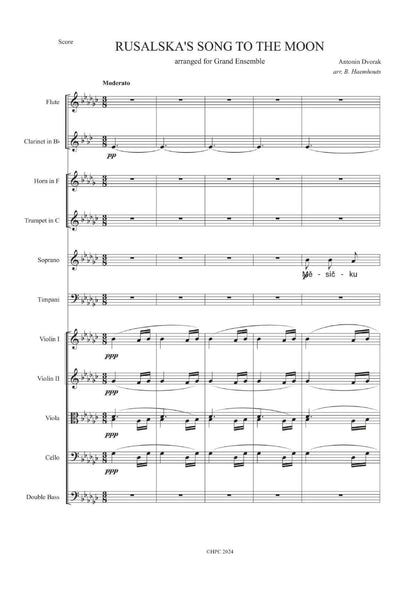 RUSALKA’S SONG TO THE MOON - arranged for Grand Ensemble